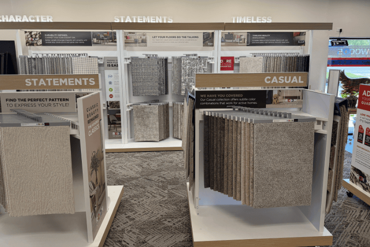 Williams Flooring America Carpet showroom selection