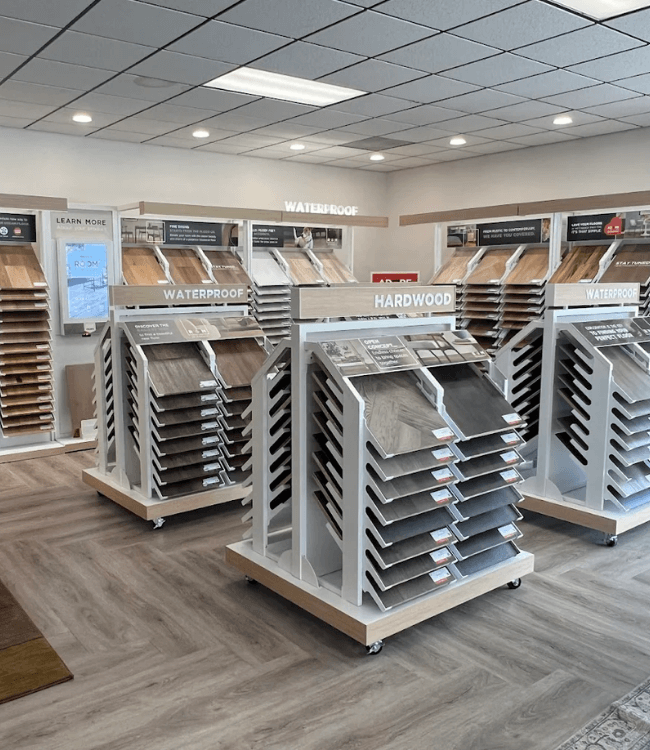 hardwood display in showroom
